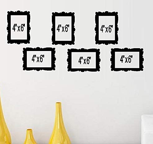 Bestpriceddecals Picture Frames #5 ~ Vinyl Frames, Qty 6 Frames. Home Decor 4" X 6" #TOP4