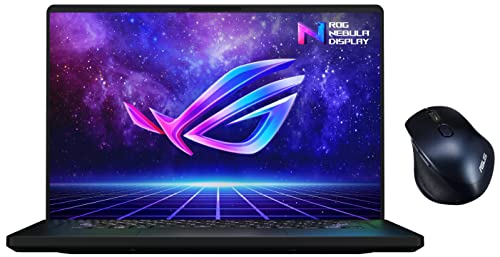 Image of ASUS ROG Zephyrus M16 (2022), 16-inch (40.64 cms) 2K QHD 165Hz /3ms, Core i7-12700H 12th Gen, RTX 3060 6GB Graphics, Gaming Laptop, GU603ZM-K8035WS MW203 Wireless Silent Mouse (Blue)
