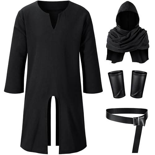 Image of TOKYO REVENGERS Kids Medieval Renaissance Pirate Costume Knight Cosplay Outfit LARP Costume Accessories Set