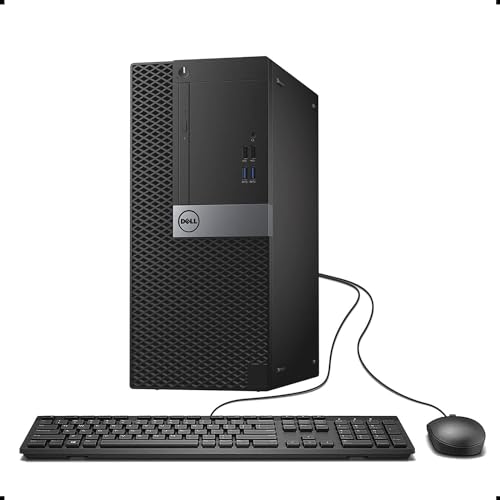 Dell OptiPlex 7040 Mini Tower Desktop PC, Intel Quad Core i5-6500 3.2GHz up to 3.6GHz,16GB DDR4 RAM, 512GB SSD, DVD, Keyboard and Mouse, WiFi, Bluetooth, Windows 10 Pro (Renewed)