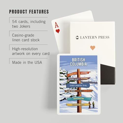 Baraja de póker British Columbia 52 cartas para adultos miniatura 3