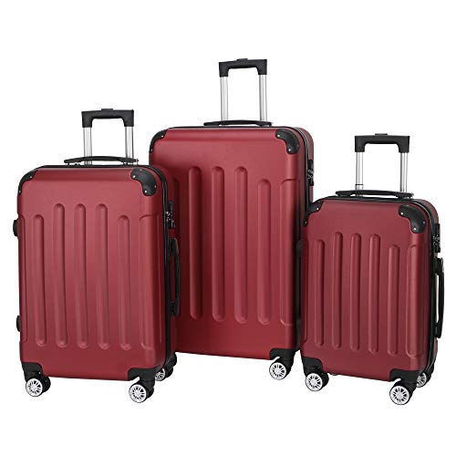 Luggage Sets 28 in Suitcase ABS Hardshell Luggage 3 Piece Set with TSA Lock Spinner WheelsPortable ABS Trolley Case 20