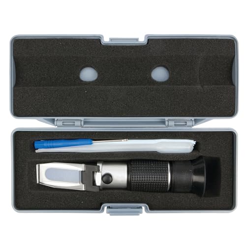 Performance Tool W80158 Multifunction Refractometer - Brix Scale Measures DEF Ethylene Glycol Propylene Glycol Battery Fluid Anti-Freeze Brewing Beer Making Wine and More