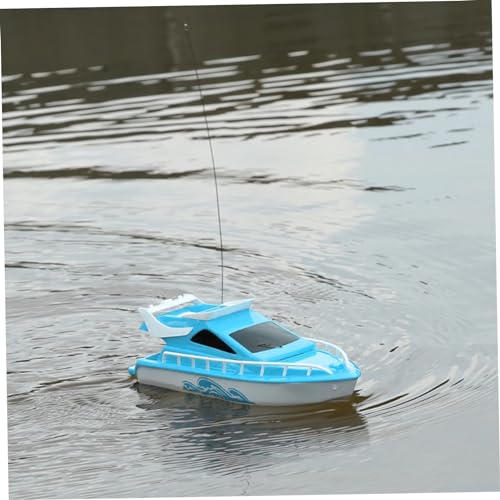 Mini bateau RC électronique de course étanche bleu avec télécommande