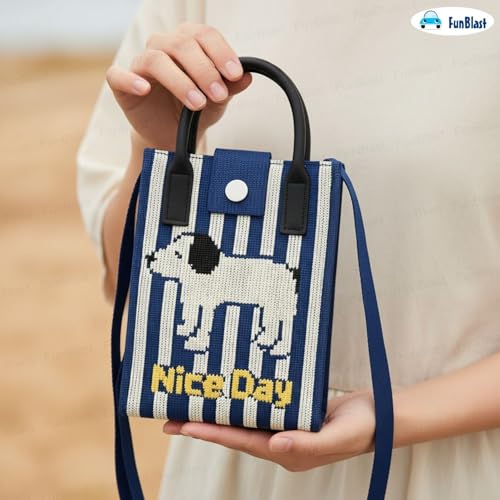 Image of FunBlast Crossbody Mobile Sling Bag for Women - Stylish Phone Pouch with Strap & Silicone Handle, Keychain, Coin, Cosmetics Purse, Cute Utility Bag for Girls & Women