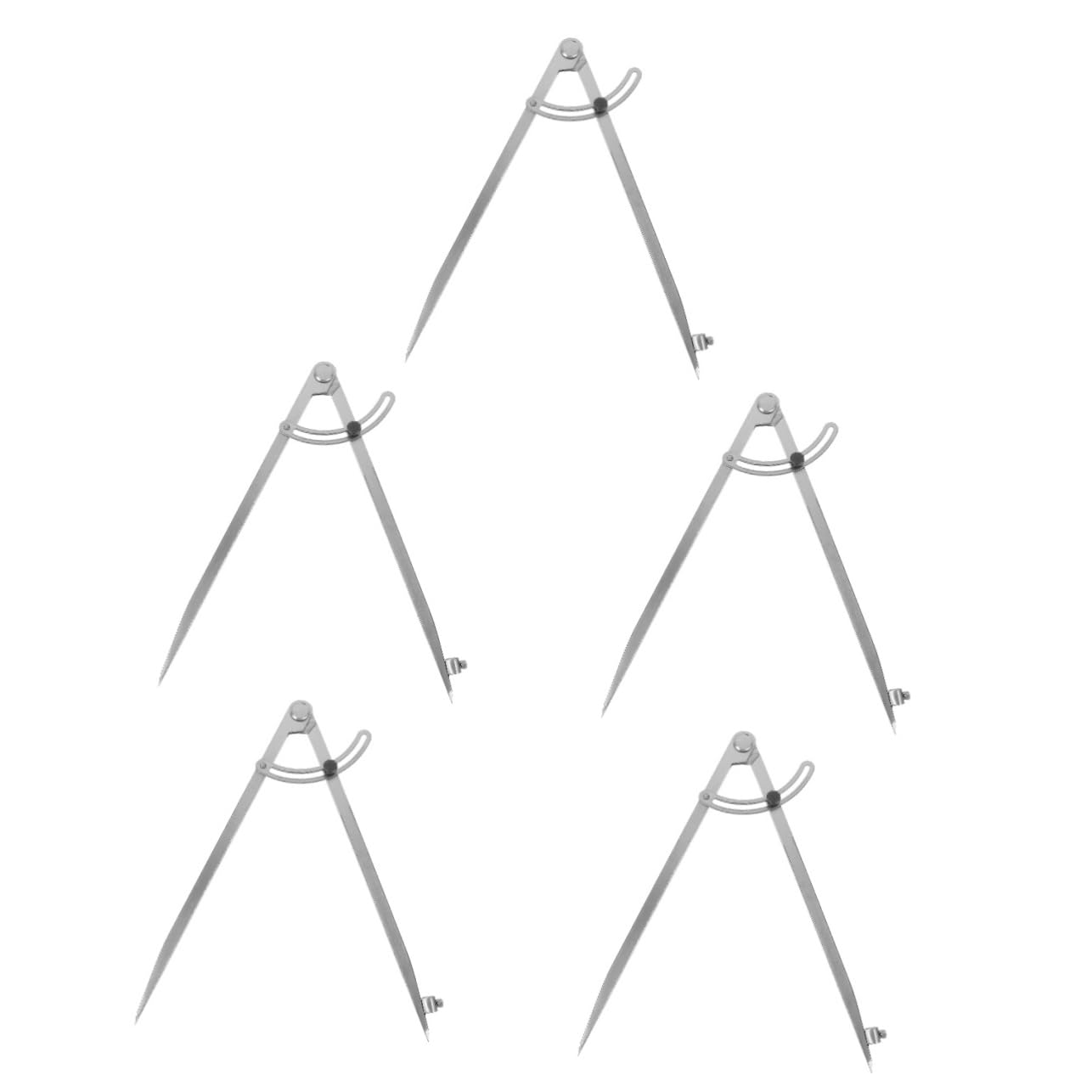 Gadpiparty Lot De 5 Compas Portables Pour Dessin De Cercles Compas De Mathématiques Compas Stationnaires Pour Enfants Outil De Dessin De Cercles Compas Circulaires En Fer