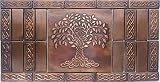 Kitchen Backsplash Tiles Set of 27 Copper Tiles Celtic Mosaic Tree of Life Wall Art (Tree of Life 1)
