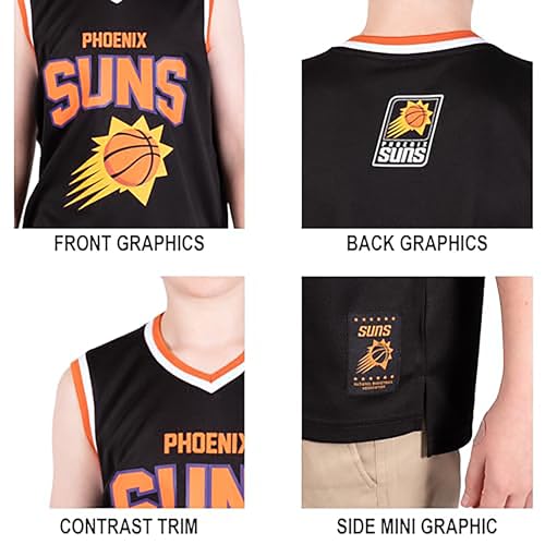 Image of Ultra Game Youth NBA Official Tank Top Mesh Sleeveless Muscle T-Shirt - Black
