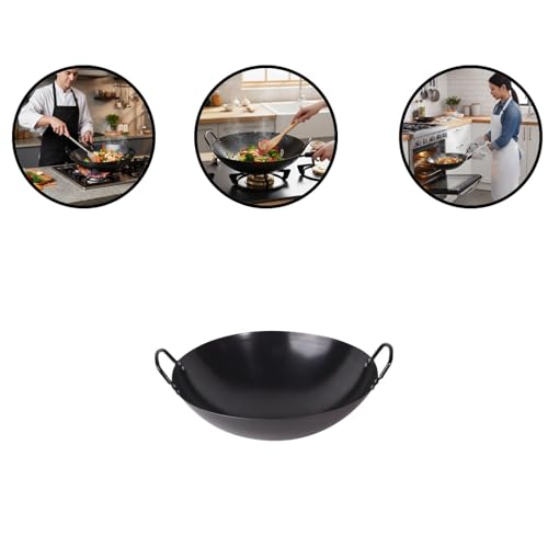 Wok de Hierro Fundido con Dos Mangos para Cocina en Estufa miniatura 5