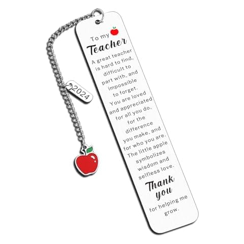 Stocking Stuffers for Teachers, 2024 Teacher Christmas Gifts, 2024 Teacher Appreciation Gifts for Women, Teacher Bookmark, Teacher Aide Gifts, Principal Appreciation Gifts, Music Math Teacher Gifts Cover