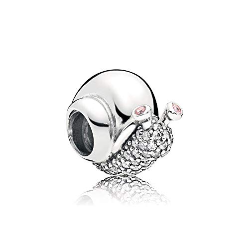 Pulsera de Plata 925 Caracol Brillante para Fabricación de Joyas DIY con Cuentas
