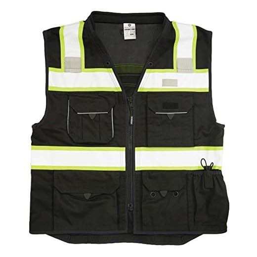 ML Kishigo - Black Heavy Duty Safety Vest Size: X-large