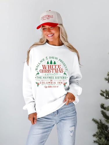 Christmas Sweatshirts for Women Funny Christmas Tree Xmas Cute Graphic Long Sleeve Shirt