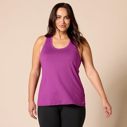 Image of Amazon Essentials Women's Active Quick Dry Tech Stretch Racerback Scoop Neck Tank Top, Multipacks