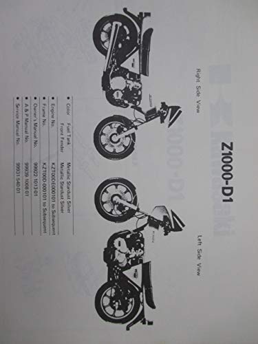 Amazon.co.jp: 中古 カワサキ 正規 バイク 整備書 Z1-R パーツリスト