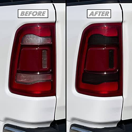 SlickMod PreCut Vinyl Smoke Tint for 2019-2023 Dodge Ram 1500 Tail Light Turn Signal & Reverse (20% Dark Smoke)