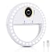 Selfie Ring Light, XINBAOHONG Rechargeable Portable Clip-on Selfie Fill Light with 36 LED for Smart Phone Photography, Camera Video, Girl Makes up (White-c, 36LED)
