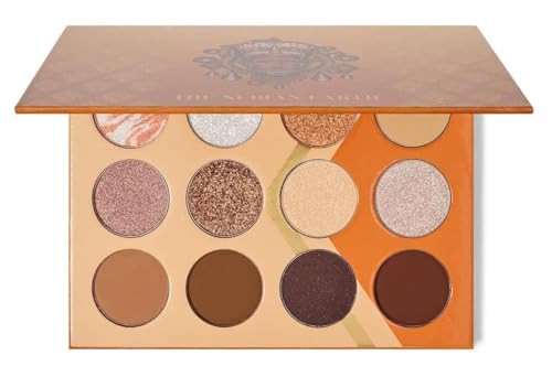 Juvia's Place Nubian Earth Palette - Browns, and Tans - Matte and Shimmer Pressed Pigments - Flattering for All Skin Tones - Shine Brown, White, Brown Palette