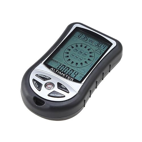 TECKEEN Portable Multifunction Altimeter Digital Compass Clock Barometer Thermometer for Outdoor Fans Mountaineering iking Camping