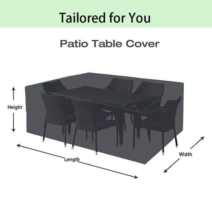 Housse de protection meuble de patio imperméable 150x150x75 cm