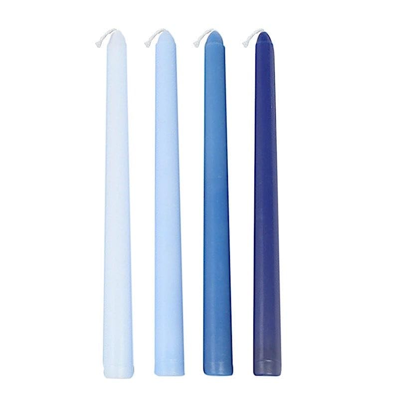 12 pcs 10-Inch Blue Tall Premium Taper Candles for Wedding Party Birthday Centerpieces Home Decorations Supplies