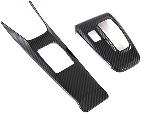 ITrims Car Accessories for Hyundai Sonata DN8 2019 2020 2021 Central Console Gears Shift Panel Cover Molding Trim 2PCS ABS Carbon Fiber Style LHD