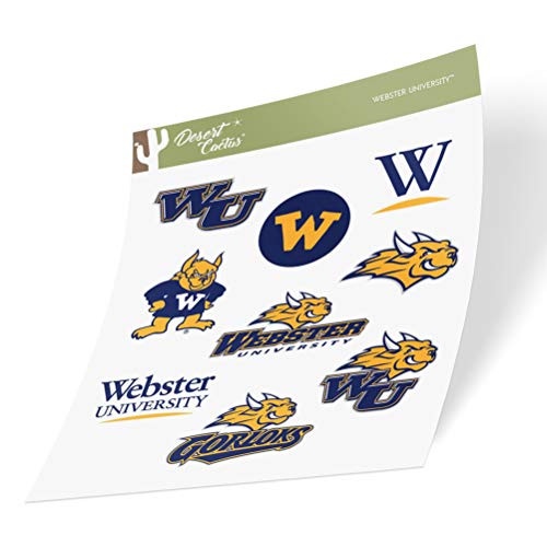 Autocollant en vinyle Webster University NCAA pour PC et gourde