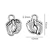 Honbay 50PCS 13mm x 10mm Cute Footprint Charms Pendants for Jewelry Making or DIY Crafts (Silver)