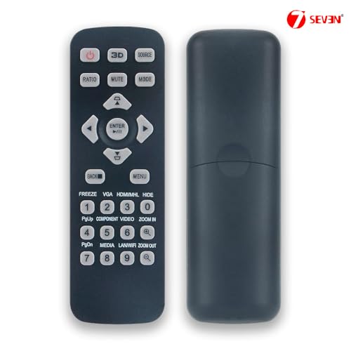 Image of 7SEVEN J-25021 T-2501 Model Acer Projector Remote Control Suitable for X1123H X1223H PE-W45 F25W MW130F25S M326 AW329 PR320T MW130l AS540 ASV1715 Models, Plug & Play, AAA Battery Requried