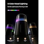 Waterless Essential Oil Diffuser: Battery Mini Scent Diffusers for Home&Car with 8 Color LED Night Light - Cool Mist Aroma Machine Obsidian Black - Image 2