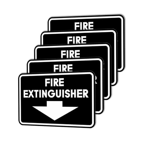 Image of Signs ByLITA Classic Framed Fire Extinguisher (Black) - X-Large 5 Pack
