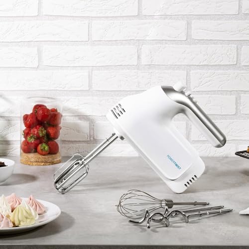 Cecotec Batidora de Varilla Powertwist 500 Pro. 500W, 5 Velocidades, Función Turbo, Incluy. Varillas Inox, Garfios Amasadores, Pulsador QuickOut, BPA-Free, Vertical Stand, Mezclas Perfectas - imagen 5