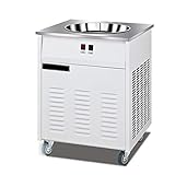 CGOLDENWALL Commercial Edelstahl Fried EIS Rolle Maschine Fry flach Ice Pfanne Maschine Joghurt Maker 1600 W High Power 220 V für Bar Dessert Shop
