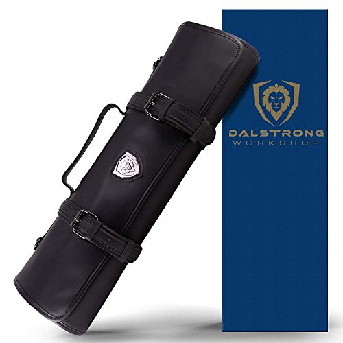 Dalstrong Vagabond - Rollo de Cuchillo Completo y de Grano Superior de Cuero brasileño, 16 Ranuras, Bolsillos Interiores y Traseros con Cremallera Cover