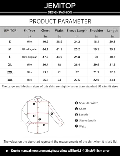 Jemitop JTSCL01-MINT GREEN-XL Men'S Stretch Wrinkle Free Dress Shirts Formal Wedding Prom Long Sleeve Slim Fit Button Down Shirt Mint Green Xl thumb #6