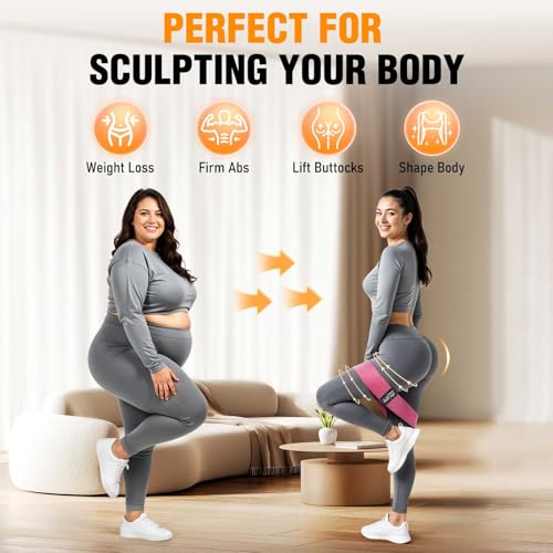 image for COOBONS FITNESS Fabric Resistance Bands for Working Out - Exercise Ban