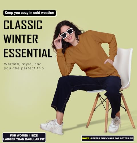 Image of Sleepynuts Unisex Fleece Sweatshirt for Men and Women (Mustard,X-Small)