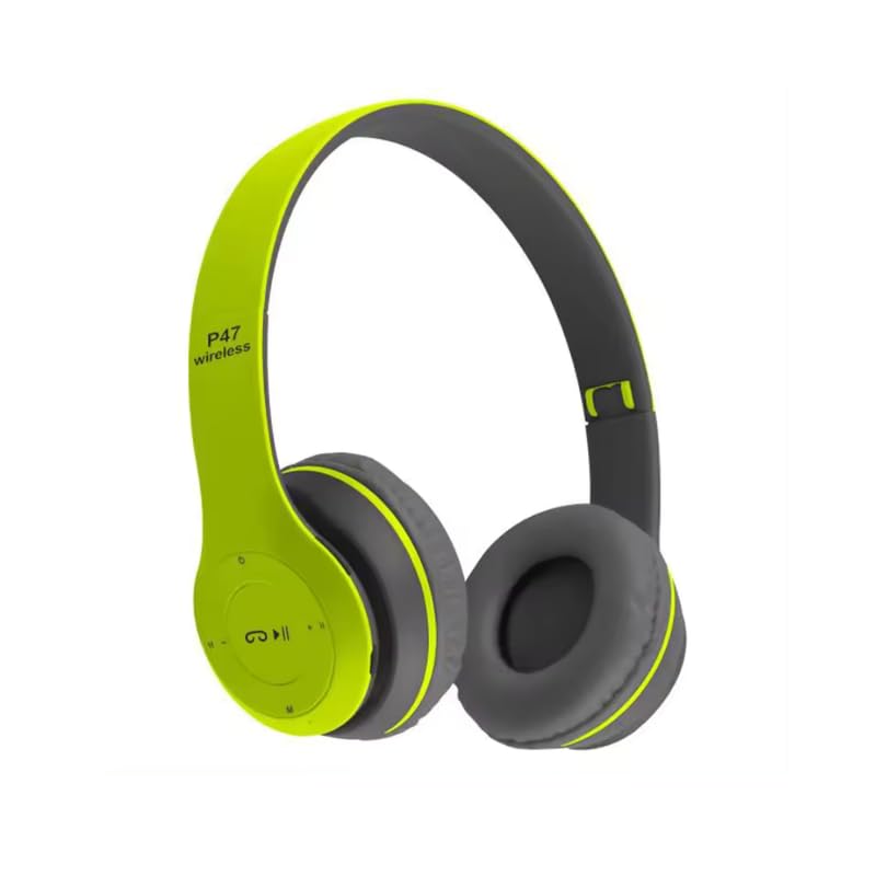 Image of P47 Bluetooth Wireless Over Ear Headphones with Mic (Green)