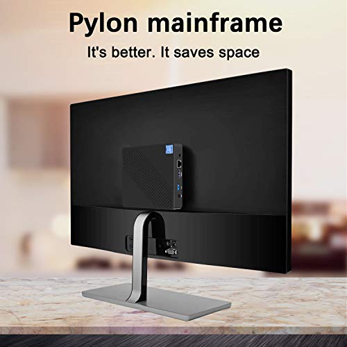 Mini PC Fanless Intel Celeron N4000 (up to 2.6GHz) 4GB DDR/64GB eMMC Mini Desktop Computer Windows 10 Pro HDMI and VGA Port 2.4/5.8G WiFi BT4.2 3xUSB3.0 Support Linux,NGFF 2242 SSD