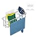 Adhesive Sponge Holder + Brush Holder, 2-in-1 Sink Caddy, SUS304 Stainless Steel Rust Proof Water Proof, No Drilling