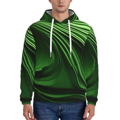 Sweat à capuche homme pour week-end décontracté en texture verte