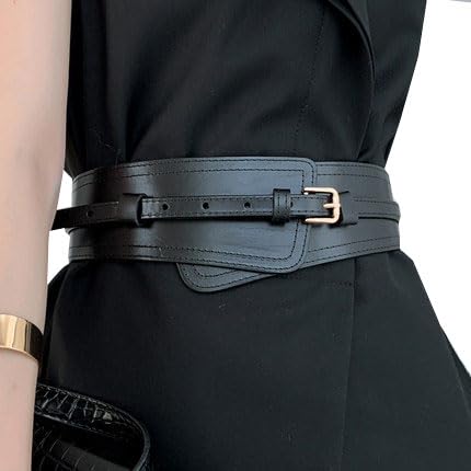 Leather belt women's leather layer cowhide wide needle buckle dual-purpose waist seal for dress