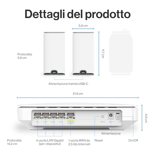 Velop Micro WiFi 6 mesh dual-band, Router WiFi 6, Velocità max 3 Gbps, portata 465 m2, per oltre 150 dispositivi, Sostituisce extender e router, confezione da 3 - Router - Immagine 5