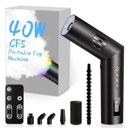 COLBOR Portable Fog Machine 40W with Remote Control, CF5 Mini Handheld Smoke...