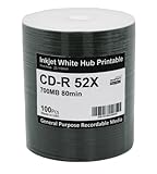 small cd rom Falcon Media Pro Basic Lot de 100 CD R 700 Mo / 80 min 52x entièrement imprimables avec anneau intérieur métallisé
