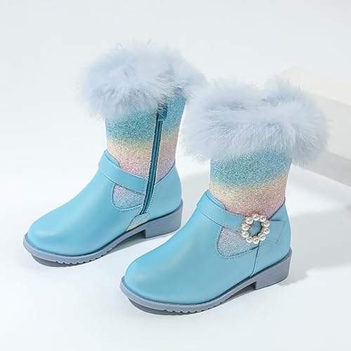 Girls Boots Mid Calf Snow Boots Glitter Toddler Western Cowboy Boot Little Kid Big Kid Dress Up Party Dance Shoes2