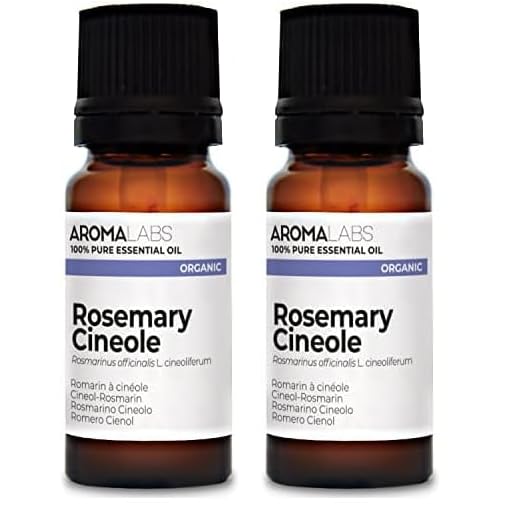 BIO - Aceite Esencial ROMERO CIENOL - 10mL - 100% Puro, Natural, Quimiotipado y Certificado AB - AROMA LABS (Marca Francesa) (Paquete de 2)
