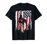 Doberman Pinscher American Flag USA Awesome T-Shirt