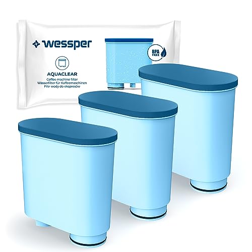 Wessper Wasserfilter kompatibel mit Philips AquaClean CA6903/10, CA6903/22, Saeco und Philips Kaffeevollautomaten – Reduziert Kalk & Chlor, verbessert Kaffeegeschmack, 3er Pack Filterpatronen