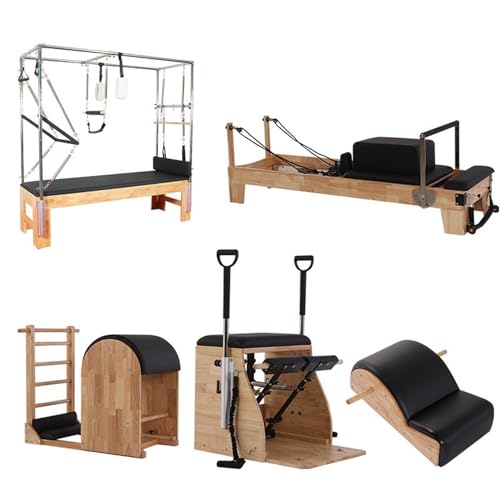 Pilates Five-Piece Set Cadillac Bed Fitness Equipment Suitable for Yoga Studio Rehabilitation Training Home Slimming Exercise Companion